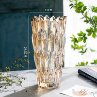 Accessoires de maison de style européen, vase en verre créatif INS, décoration de cuisine, décoration de maison, vase en verre de luxe