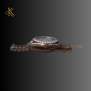 Reloj de diamantes Moissanite hecho a mano para amantes del lujo con materiales de primera calidad y belleza atemporal para un estilo clásico - Product Image 6