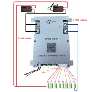 DDP JK bms 200a 4s 8s 12V 24V JK-B2A8S30P 300A akıllı BMS dahili BT modülü desteği LCD RS485 portu 1A 2A aktif denge akımı