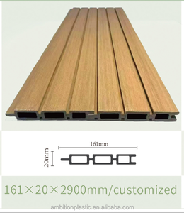 Clôture WPC en plastique co-extrudé PVC bois, moderne, pour <span class=keywords><strong>jardin</strong></span> extérieur, panneau <span class=keywords><strong>de</strong></span> clôture composite pour cour et maison - Product Image 2