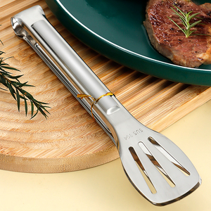Stainless Steel Food Clips Multipurpose Kitchen <b>Tongs</b> For Cooking <b>Serving</b> Baking Barbecue Steak Vegetables Bread Pastry - Product Image 1