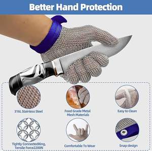 أشعة الشمس 316L S ، <span class=keywords><strong>M</strong></span> ، L ، XL المستوى 9 أنتيكت الفولاذ المقاوم للصدأ chainmeel جزار لصناعة قطع اللحوم - Product Image 6