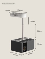 Support de plafond télescopique réglable sur mesure pour projecteur laser XGIMI X50 Ultra, support de plafond robuste