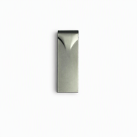 Flashdisk USB Logam Lipat V-Fold 4GB 8GB 16GB 32GB 64GB Warna Perak Champagne, Logo Custom