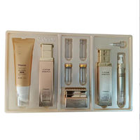Emballage cosmétique jetable en plastique recyclé PET PVC transparent imprimé UV pour crème pour les yeux, rouge à lèvres, crème pour le visage