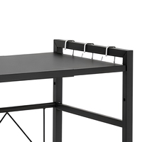 Étagère de rangement réglable et extensible en acier au carbone à un niveau pour four à micro-ondes, organisateur de comptoir de cuisine, vente en gros