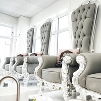 Luxuriöse Nagelstudio-Möbel Fußpflege-Massage Pediküre-Stühle Salon-Sofa Rosa Thronstuhl