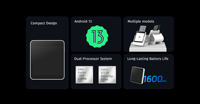 Terminal de Pago Inteligente SR800 con Android 13, Pantalla Táctil IPS de 4 Pulgadas, Lector de Tarjetas Portátil con Batería de 1600 mAh