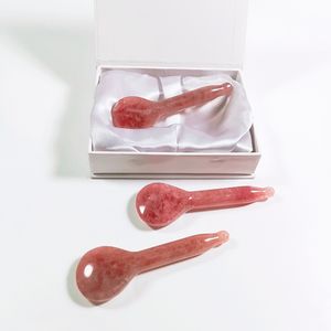 Vente chaude Terahertz Guasha <span class=keywords><strong>Shua</strong></span> Rose Bouddha Pierres Corps Fraise Quartz <span class=keywords><strong>Gua</strong></span> Sha Cuillère - Product Image 5