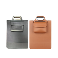Sac pour ordinateur portable multifonctionnel en cuir PU de 16 pouces, chargeur sans fil 15W avec support et tapis de souris, charge téléphone, écouteurs, montre