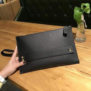 Sac à main noir personnalisé grande capacité en cuir PU pour homme – Vente chaude en gros - Product Image 3