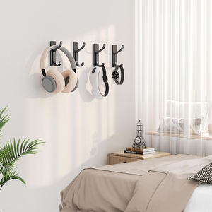 Ganchos de Pared de Acero Inoxidable Negro <span class=keywords><strong>para</strong></span> Colgar Ropa en el Baño o Sala de Estar, Ganchos Autoadhesivos <span class=keywords><strong>para</strong></span> Colgar Ropa - Product Image 5
