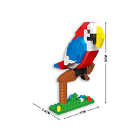 Ensemble de blocs de construction éducatifs en plastique pour enfants, jouets pour animaux de compagnie, oiseaux, perroquets, hamsters, cochonnières, escargots, canards, pandas, micro-nano briques