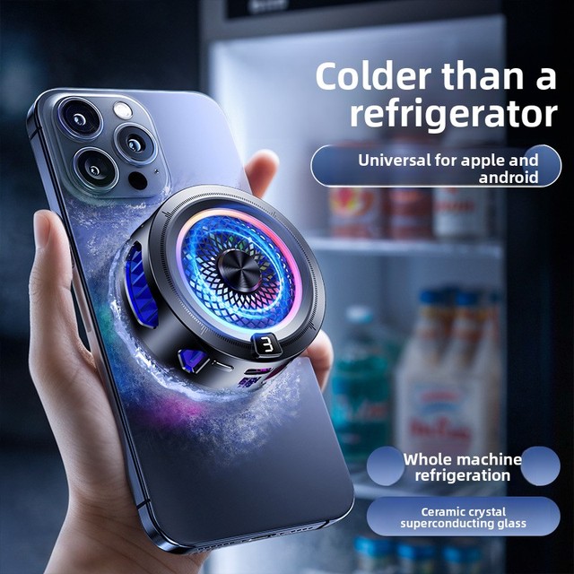 Magnetic Mobile Phone Radiator SR05 Dual-Core Semiconductor Gaming Icing Cooler Back Clip for Live Streaming Wholesale