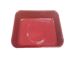 3products for a setRed color spraying rectangular round magnetic tool tray storage bowl shape magnetic magnet parts tray