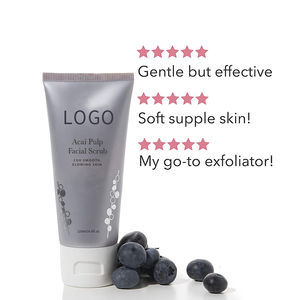 Gommage exfoliant pour le visage <span class=keywords><strong>bio</strong></span> pour peaux sèches, thé vert, aloe vera, sans sulfate, nettoyage en profondeur, apaisant, blanchissant, marque privée - Product Image 1