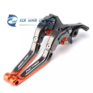 Palancas de embrague de freno de motocicleta extensibles plegables CNC para Universal NC700S NC700X NC750S <span class=keywords><strong>NC750X</strong></span> 2014 <span class=keywords><strong>2015</strong></span> NC50 S/X con logotipo - Product Image 1