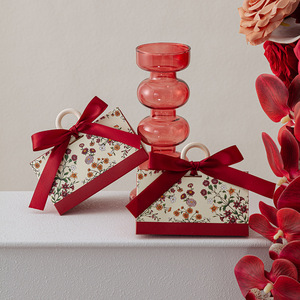 Elegant Floral Ribbon <strong>Wedding</strong> <strong>Gift</strong> <strong>Box</strong> Embossed Flower Paper <strong>Box</strong> with Ribbon for Jewelry Christmas/Birthday Ring Pillow <strong>Gifts</strong> - Product Image 4