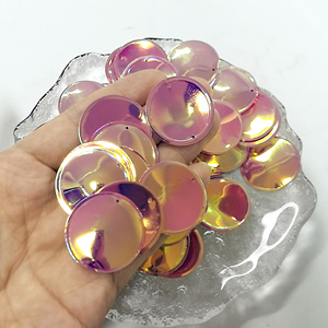 Pabrik langsung longgar PVC bulat payet besar dalam beberapa warna kustom kostum panggung Trim payet grosir