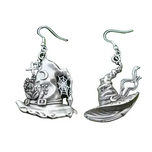 Vintage alloy minimalist magic witch earrings for women and girls fashionable and mysterious jewelry accessories