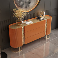 Mueble de Entrada de Madera Maciza Estilo Italiano Moderno con Puertas Shaker, Almacenamiento de Zapatos, Aparador Multicapa Personalizable para Sala de Estar o Recibidor