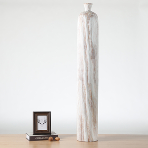 Wholesale Luxury White <strong>Flower</strong> <strong>Vase</strong> Home Decoration Floor <strong>Vase</strong> for Wedding - Product Image 2