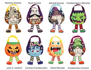 Bolsas <span class=keywords><strong>de</strong></span> <span class=keywords><strong>Halloween</strong></span> al por mayor para dulces, <span class=keywords><strong>de</strong></span> tela no tejida, con diseño <span class=keywords><strong>de</strong></span> <span class=keywords><strong>Frankenstein</strong></span> y patas, ideales para fiestas infantiles y decoración. - Product Image 2