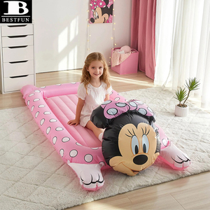 Lettino <span class=keywords><strong>da</strong></span> Viaggio Gonfiabile per Bambini a Forma di <span class=keywords><strong>Minnie</strong></span> Mouse, Materasso ad Aria Portatile Floccato per Casa, Esterni e Campeggio - Product Image 2