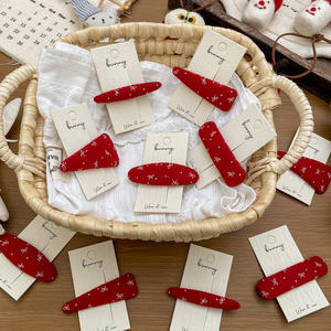 Nouvel an, nœud rouge, goutte d'eau, bb, pince à cheveux élégante pour fille, <span class=keywords><strong>frange</strong></span> latérale, accessoire de cheveux haut de gamme - Product Image 4