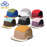 Casquette en maille à cinq panneaux légère, respirante, bicolore, pour la course, le cyclisme, la randonnée, les voyages, accessoire sportif unisexe, en stock