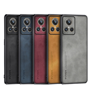 Housse de téléphone en cuir Ultra mince faite à la main pour Realme 10 Pro Plus 4G 5G GT2 Master Neo 2 Neo3 <span class=keywords><strong>Realme9</strong></span> - Product Image 1
