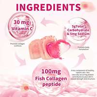 Produits de beauté en gros : Gommes de collagène hydrolysé de poisson avec vitamine C pour la peau et la digestion chez la femme