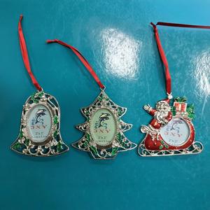 Adorno Navideño de Metal para Fotos, 2x2 Pulgadas, Decoración Colgante para Árbol, Marca Jxy, Regalo Navideño - Product Image 1