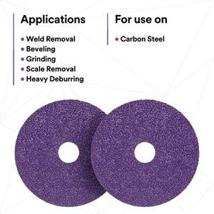 3M 982CX Cubitron II Fibre Disc Pro <span class=keywords><strong>36</strong></span> + <span class=keywords><strong>TN</strong></span> Changement rapide Trous croisés de productivité améliorés de <span class=keywords><strong>5</strong></span> pouces Abrasifs 3M - Product Image 3