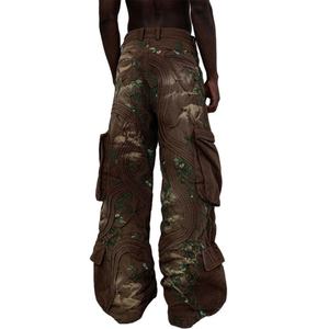 Pantalones Vaqueros de Estilo Vintage Personalizados para Hombre, Transpirables, de Algodón Elástico, con Etiqueta de Fábrica, Ropa de Moda con Lavado Claro y Bordado - Product Image 3