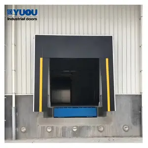 Çin yüksek kalite siyah sarı PVC kumaş perde mekanik Dock barınak ve depo için Dock mühür yükleme haznesi
