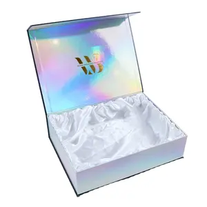 럭셔리 디자인 맞춤형 도매 금박 로고 홀로그램 자기 책 모양 상자 향수