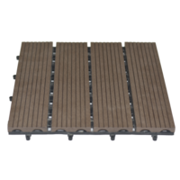 300*300*22mm bricolage carrelage Composite café WPC plancher bois plastique terrasse pour extérieur Design asiatique Style panneau de verrouillage