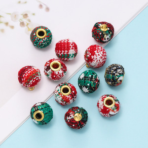 <b>Christmas</b> Fabric Ball Pendant Round Hanging DIY Jewelry Accessories For Ornaments - Product Image 4