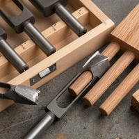 Jeu de forets à queue de teneur en acier rapide pour le bois, type griffe et cylindre, pour le fraisage de tenons ronds et de goujons, pour la menuiserie et la fabrication de meubles