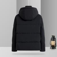 Doudoune Courte Unisexe Grande Taille Remplie de 90% du duvet de canard blanc, 100% Polyester, Manteau d'hiver chaud Noir S-5XL Yiwu en stock