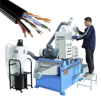 SHINHO 100-200 kg/h automatique câble en cuivre meuleuse Net fil granulateur équipement Machine de recyclage indésirable cour nouvel aluminium