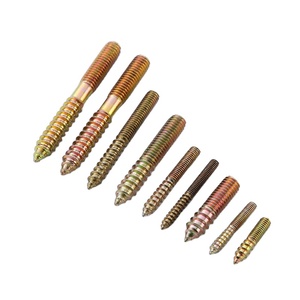 M6 M8 M10 đôi cuối ren phẳng Đầu Gỗ vít thép mạ kẽm mạ kẽm ren Stud vít - Product Image 1