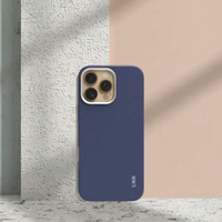 Casing ponsel magnetik warna polos, pelindung ponsel gaya tipis TPU PC kancing logam untuk iPhone 16 15 Pro Max 14