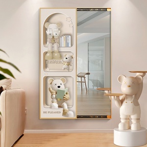 Miroir élégant à mouvement oscillant avec finition chromée pour une touche d'élégance moderne dans votre maison. Le miroir coulissant est mobile. - Product Image 6