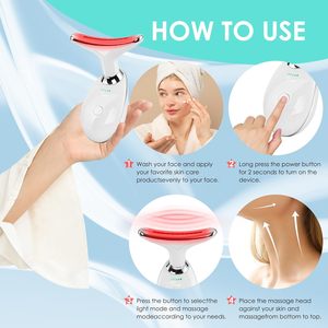 Prix usine personnalisé kdk cou masseur facial lymphatique en forme de u appareil massage cou pour visage et cou, visage sculptant w - Product Image 3