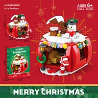 Jouet de construction de Noël pour enfants, blocs à assembler soi-même, Père Noël, renne, train, traîneau, puzzle éducatif, cadeau de festival pour garçons et filles