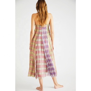 Gonne estive MANNI 2022 vita elastica gonne miste a quadri in cotone dolce coreano, Maxi gonna convertibile - Product Image 2
