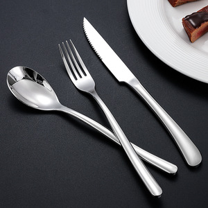 304 Stainless Steel Cutlery Set Knife Fork Spoon Thickened Steak <b>Dessert</b> Utensils Western Restaurant Hotel Wedding Use - Product Image 1