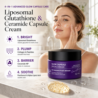 Crème Visage Hydratante et Repulpante Private Label AGE-R Glutathione Glow Capsule avec Collagène Peptide Apaisant et Éclatant